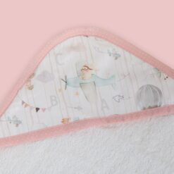 Accappatoio neonato aeroplani rosa