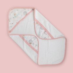 Accappatoio neonato aeroplani rosa