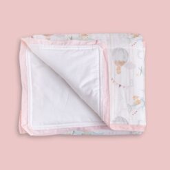 Trapunta neonato Aeroplani rosa