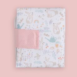 Fasciatoio portatile coniglietti rosa