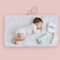 Fasciatoio portatile coniglietti rosa